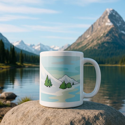 Mug Montagnes d'hiver Paysage neigeux