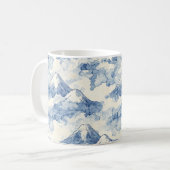 Mug Montagnes enneigées bleu blanc équilibrées (Devant gauche)