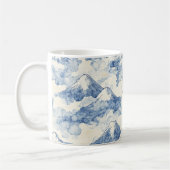 Mug Montagnes enneigées bleu blanc équilibrées (Gauche)