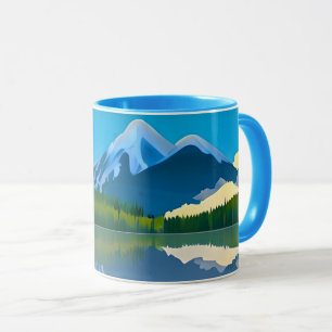 Mug Montagnes enneigées reflétées dans un lac