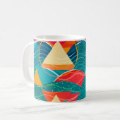 Mug Montagnes et rivière abstraites (Devant gauche)