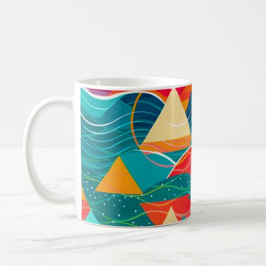 Mug Montagnes et rivière abstraites (Gauche)