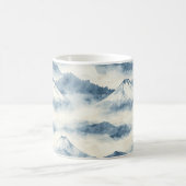 Mug Montagnes sereines enneigées - Bleu et blanc (Centre)