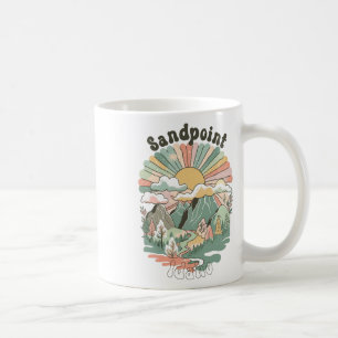 Mug Montagnes vintage Sandpoint Idaho Randonnée Couche