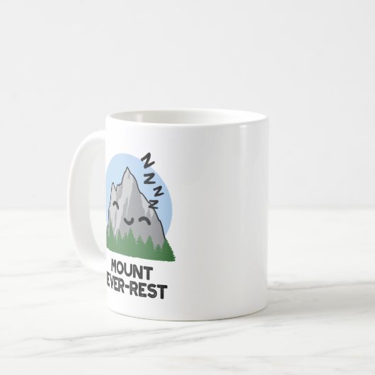 Mug Monte Ever-rest Funny Sleeping Mountain Pun (Devant gauche)