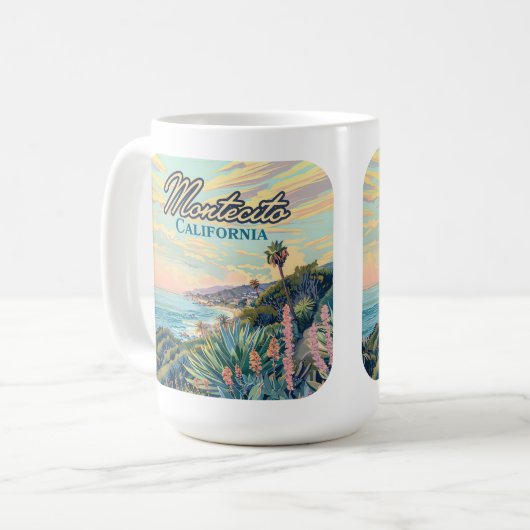 Mug Montecito California Père Noël Barbara Coastline (Devant gauche)