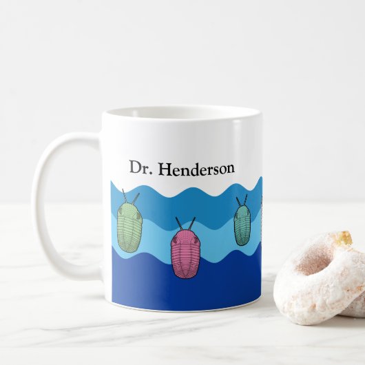 Mug Montée des Trilobites - Animal préhistorique (Avec donut)