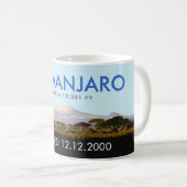 Mug Montée Editable du mont Kilimandjaro commémorative (Devant droit)