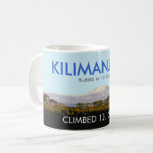 Mug Montée Editable du mont Kilimandjaro commémorative (Devant gauche)