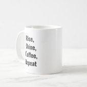 Mug Monter, Briller, Café, Répéter (Devant gauche)