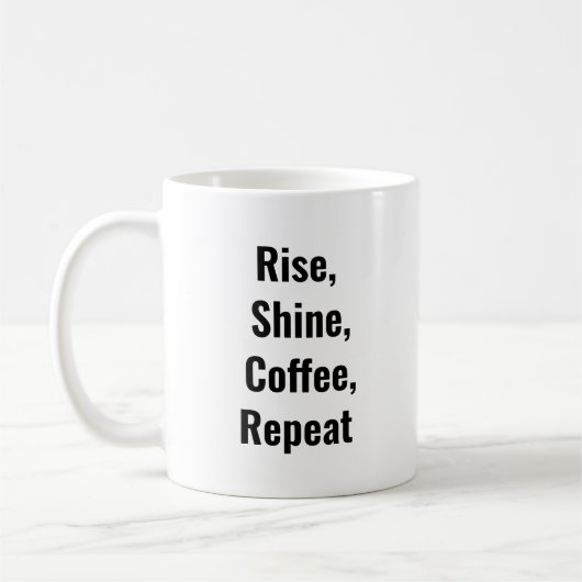 Mug Monter, Briller, Café, Répéter (Gauche)