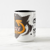 Mug Monter Broyer Décliner Répéter – Crâne Drôle Hallo (Centre)