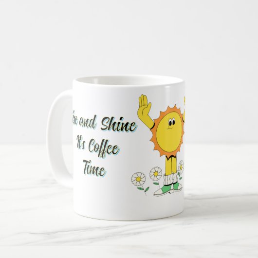 Mug Monter et briller C'est le café (Devant gauche)