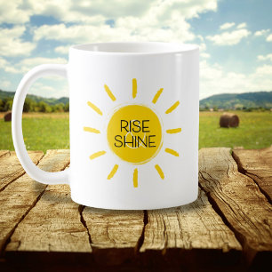 Mug Monter et briller Jaune Soleil Jaune Joyeux Illust