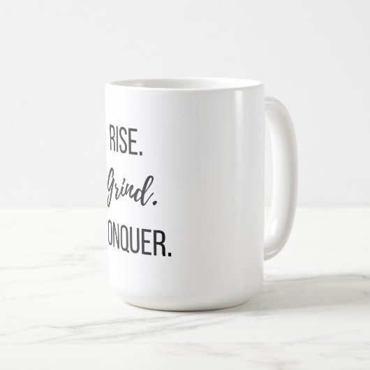 Mug Monter Grind Conquer Motivation (Devant droit)