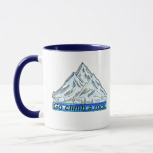 Mug Montez sur un rocher.
