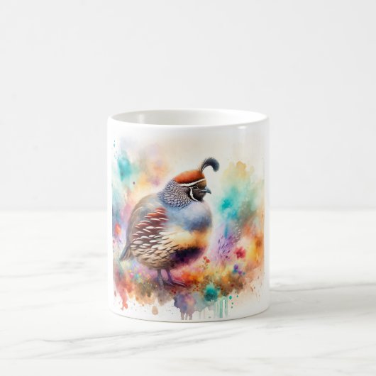 Mug Montezuma Quail AREF755 - Watercolor (Centre)