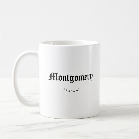 Mug Montgomery Alabama Police d'écriture noire (Gauche)