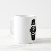 Mug Montre Chronographe Noire de luxe Timepiece élégan (Devant gauche)