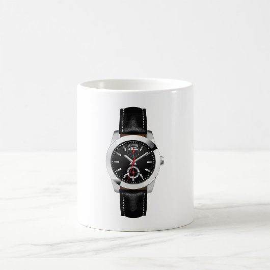 Mug Montre Chronographe Noire de luxe Timepiece élégan