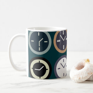 Mug Montre colorée à motif d'horloge Horloger Horlogèr