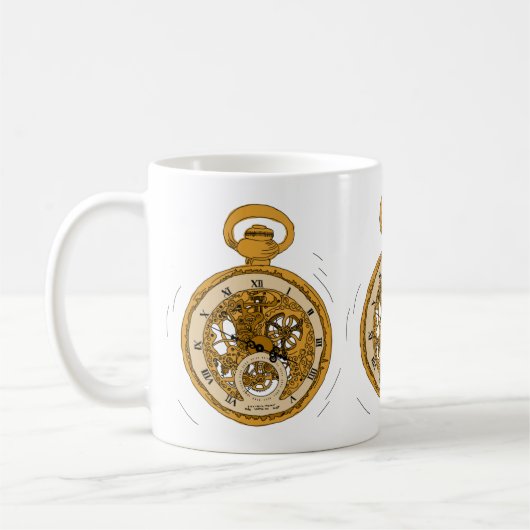 Mug Montre de poche illustrée (Gauche)