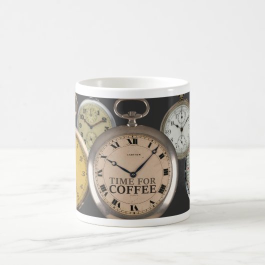 Mug MONTRE DE POCHE THÈME 'HEURE DU CAFÉ' vers 1900 (Centre)