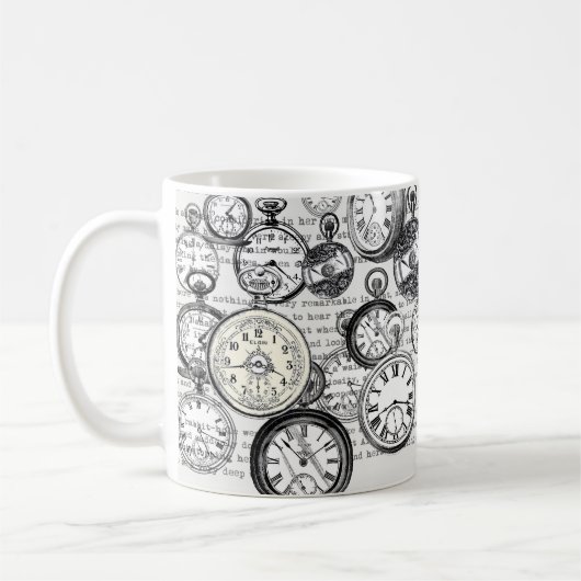 Mug Montre de poche victorienne Alice au pays des merv (Gauche)