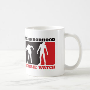 Mug Montre de zombi de voisinage - rouge