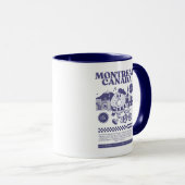 Mug Montreal Canada Retro Bagel Skyline  (Devant droit)