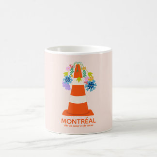 Mug Montréal humoristique cônes oranges ville cadeau