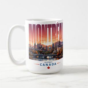 Mug 🍂 Montréal Moderne Ciel Urbain Style de Ville 🍂