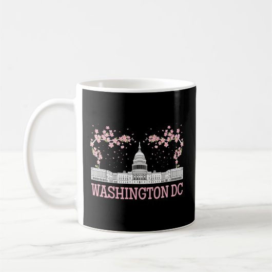 Mug Monument de Washington Dc Cherry Blossom (Gauche)