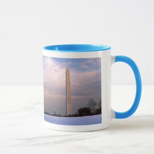 Mug 'Monument Washington en hiver' (Droite)