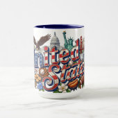 Mug Monuments du patrimoine américain drapeaux symbole (Centre)