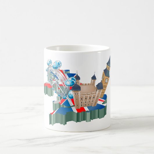 Mug Monuments emblématiques de Londres Carte du Royaum