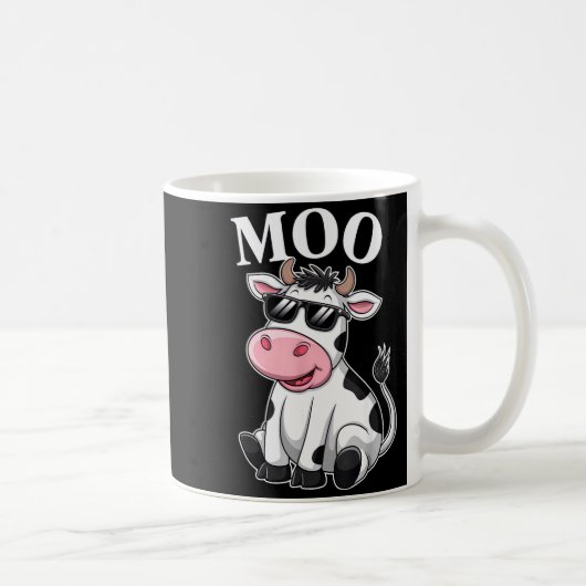 Mug Moo Cow - Funny Farmer Cow For Men Women Kids Boys (Droite)