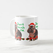 Mug Moo Deng Hippo pour Joyeux Noël (Devant gauche)