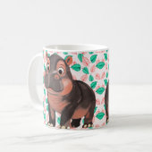 Mug Moo Deng Hippo pour Joyeux Noël (Devant gauche)