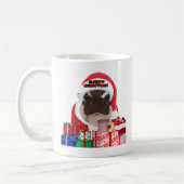 Mug Moo Deng Hippopotame pour Joyeux Noël  (Gauche)