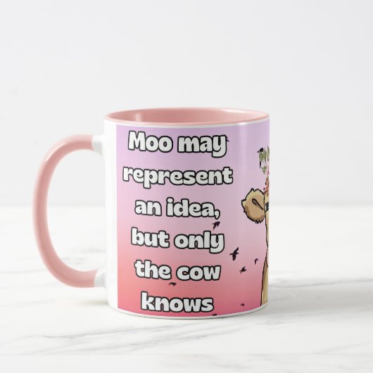 Mug moo may represent an idea, the cow knows (Gauche)