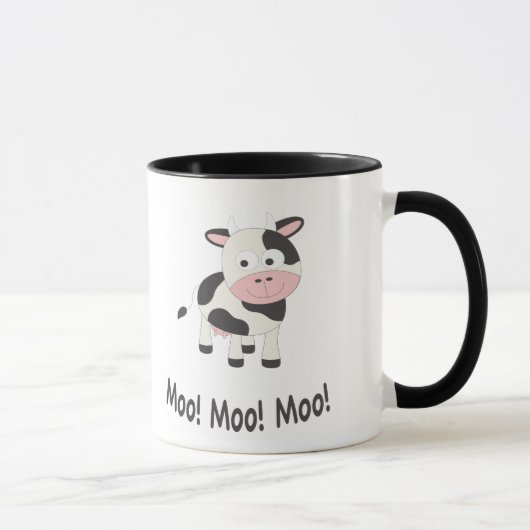 Mug Moo Moo Moo Cute Cartoon Vache (Droite)