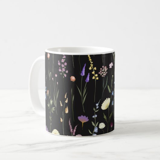 Mug Moody Fleur sauvage Black Floral (Devant gauche)