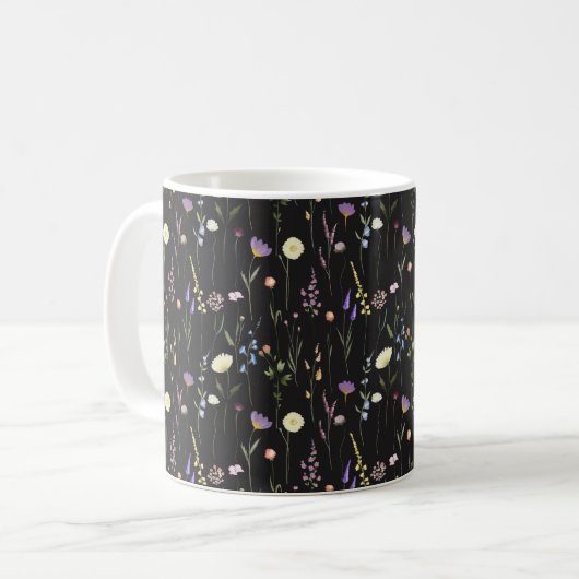 Mug Moody Fleur sauvage Black Floral (Devant gauche)