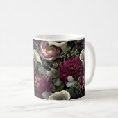 Mug Moody Floral Pattern with Dahlias and Calla Lilies (Devant droit)