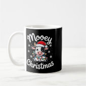 Mug Mooey Christmas Cute Cow With Santa Hat And Holida (Gauche)