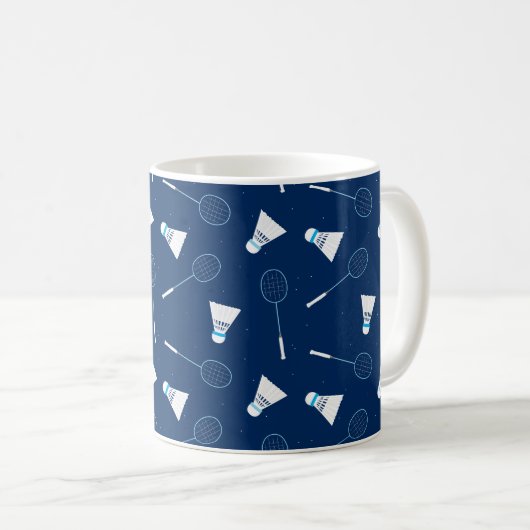 Mug Moogramme Motif du lecteur Badminton Shuttlecocs (Devant droit)