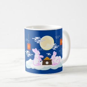 Mug Moon Rabbit Mooncake Nuages Mooncake Festival à la