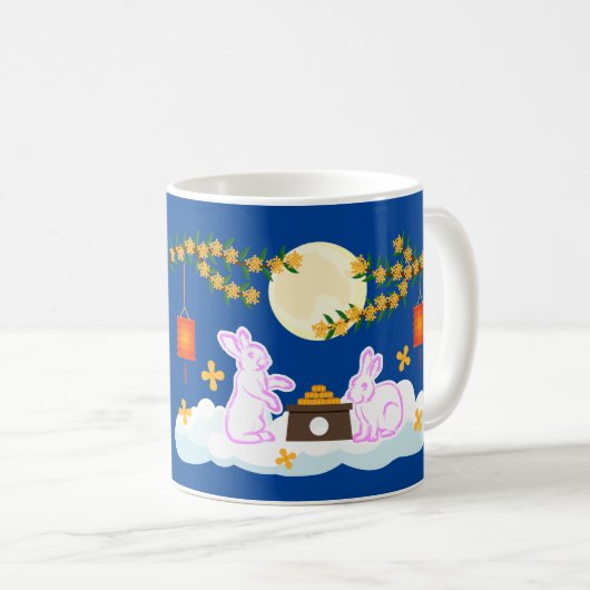 Mug Moon Rabbit Mooncake Osmanthus (Devant droit)