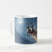 Mug Moonlit Mountain Santa Reindeer Sleigh Christmas (Devant gauche)